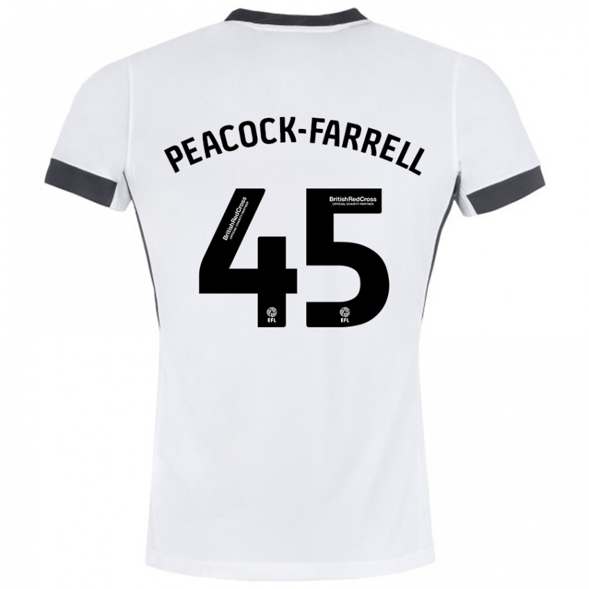 Herren Bailey Peacock-Farrell #45 Weiß Schwarz Auswärtstrikot Trikot 2024/25 T-Shirt Schweiz