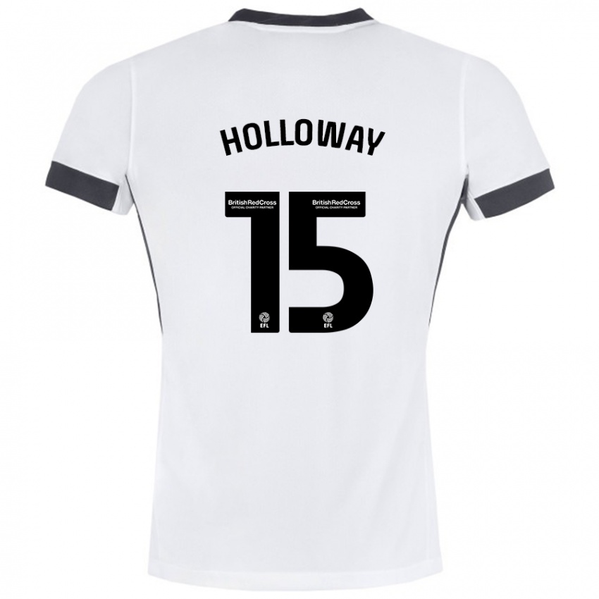 Homme Maillot Rebecca Holloway #15 Blanc Noir Tenues Extérieur 2024/25 T-Shirt Suisse