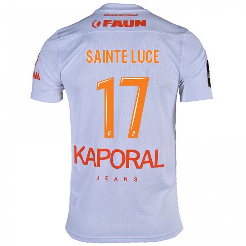 Homme Maillot Théo Sainte-Luce #17 Blanc Tenues Extérieur 2024/25 T-Shirt Suisse