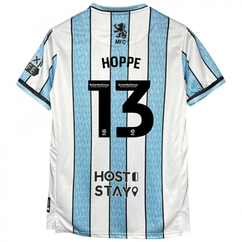 Herren Matthew Hoppe #13 Weiß Blau Auswärtstrikot Trikot 2024/25 T-Shirt Schweiz