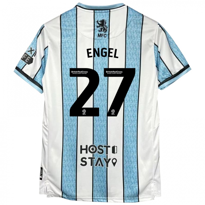 Herren Lukas Engel #27 Weiß Blau Auswärtstrikot Trikot 2024/25 T-Shirt Schweiz