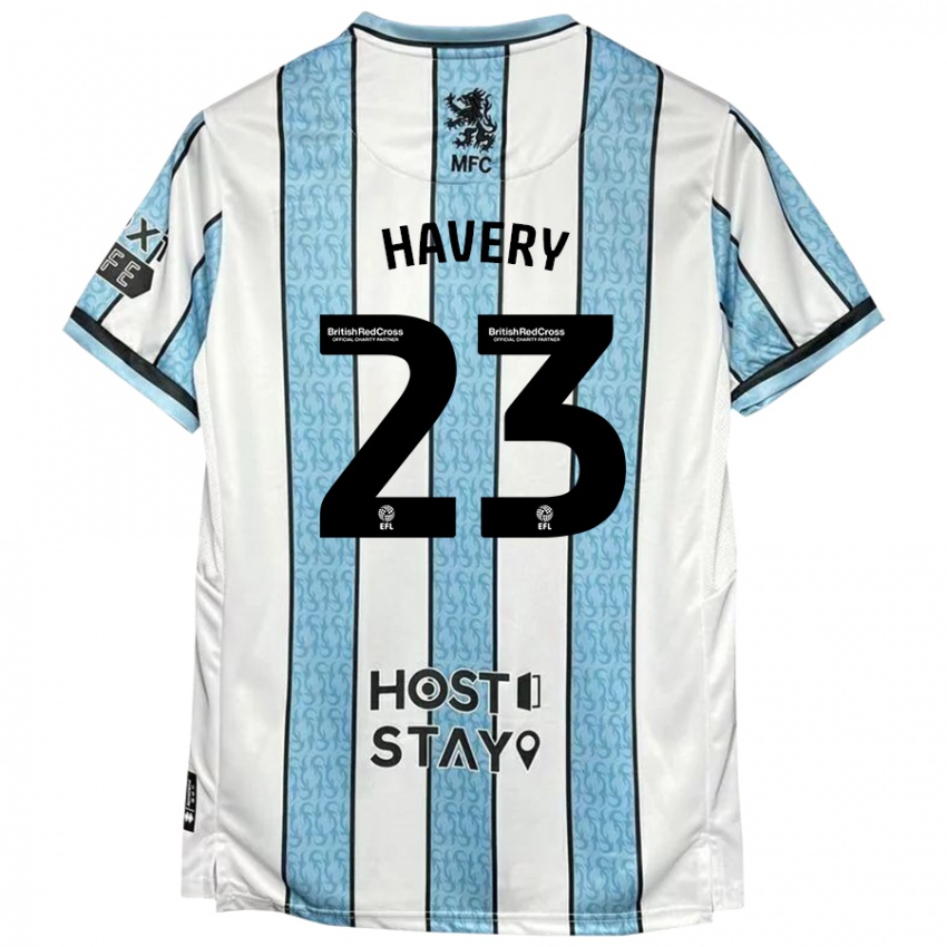 Herren Nicole Havery #23 Weiß Blau Auswärtstrikot Trikot 2024/25 T-Shirt Schweiz