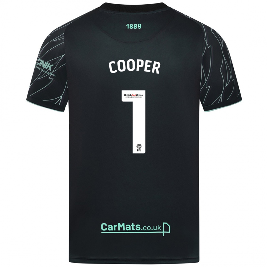 Herren Michael Cooper #1 Schwarz Grün Auswärtstrikot Trikot 2024/25 T-Shirt Schweiz