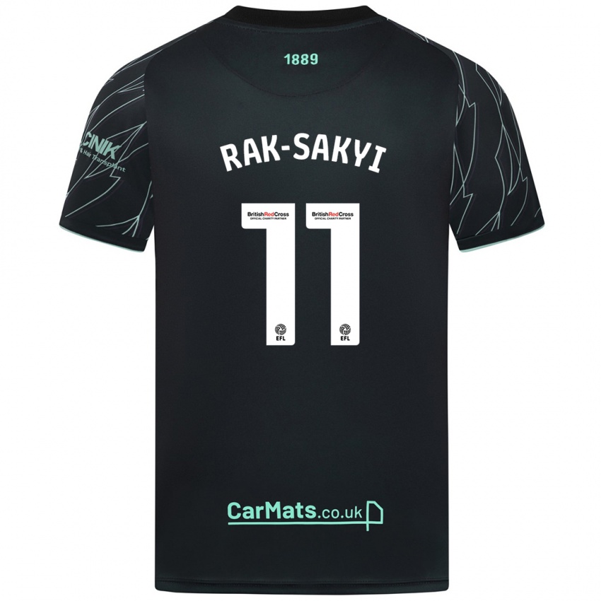 Herren Jesurun Rak-Sakyi #11 Schwarz Grün Auswärtstrikot Trikot 2024/25 T-Shirt Schweiz