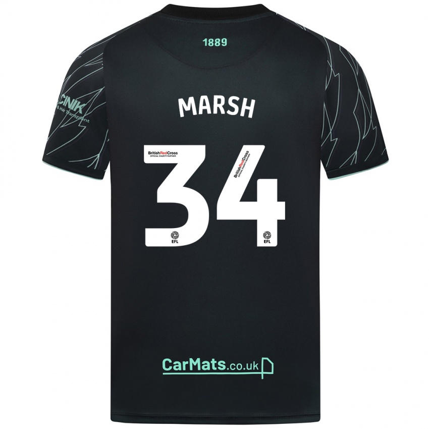 Herren Louie Marsh #34 Schwarz Grün Auswärtstrikot Trikot 2024/25 T-Shirt Schweiz