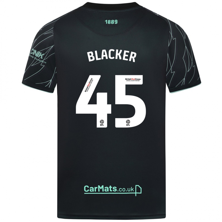 Herren Billy Blacker #45 Schwarz Grün Auswärtstrikot Trikot 2024/25 T-Shirt Schweiz