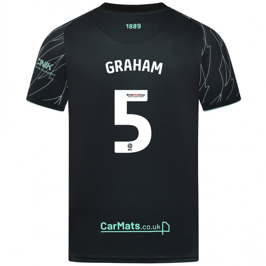 Herren Molly Graham #5 Schwarz Grün Auswärtstrikot Trikot 2024/25 T-Shirt Schweiz