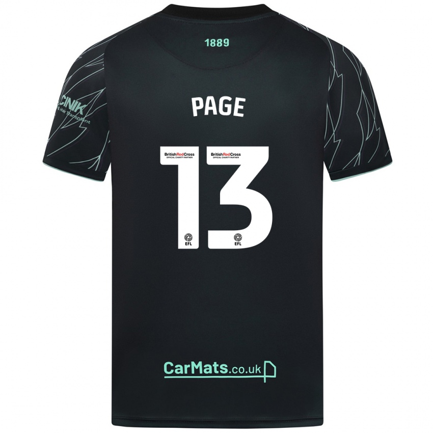 Herren Olivia Page #13 Schwarz Grün Auswärtstrikot Trikot 2024/25 T-Shirt Schweiz