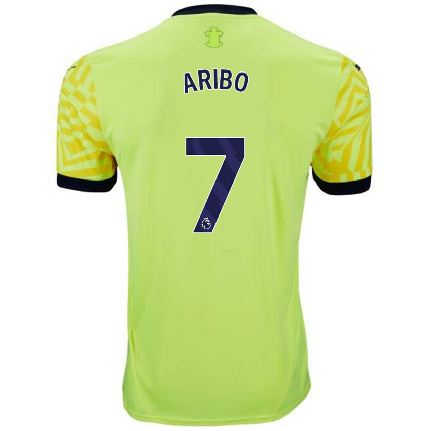 Homme Maillot Joe Aribo #7 Jaune Tenues Extérieur 2024/25 T-Shirt Suisse