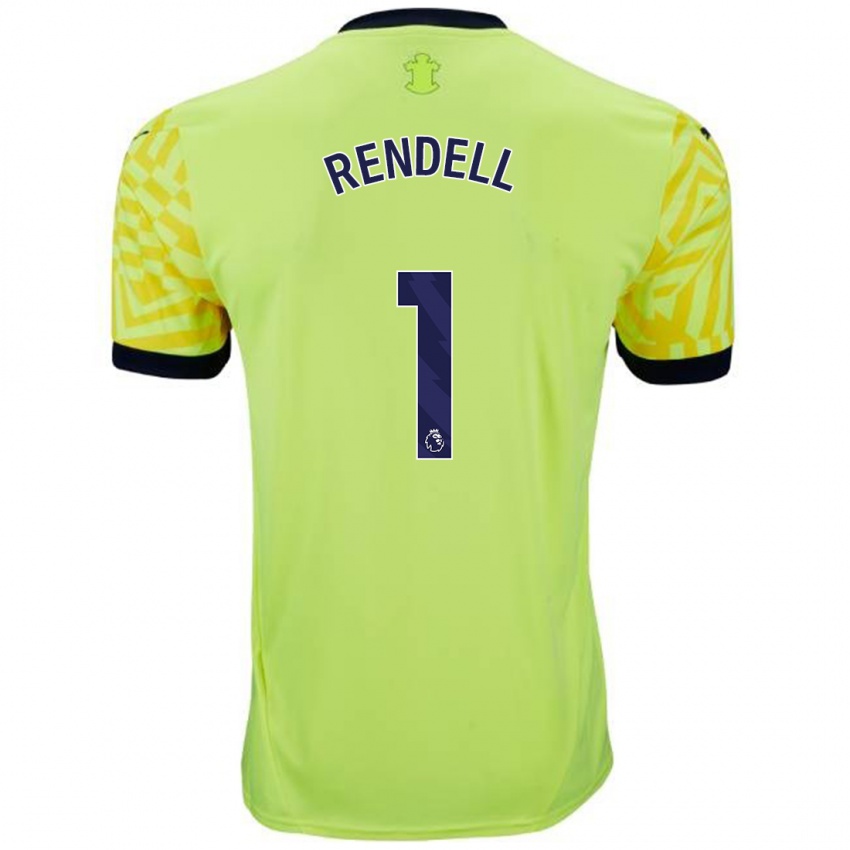 Homme Maillot Kayla Rendell #1 Jaune Tenues Extérieur 2024/25 T-Shirt Suisse