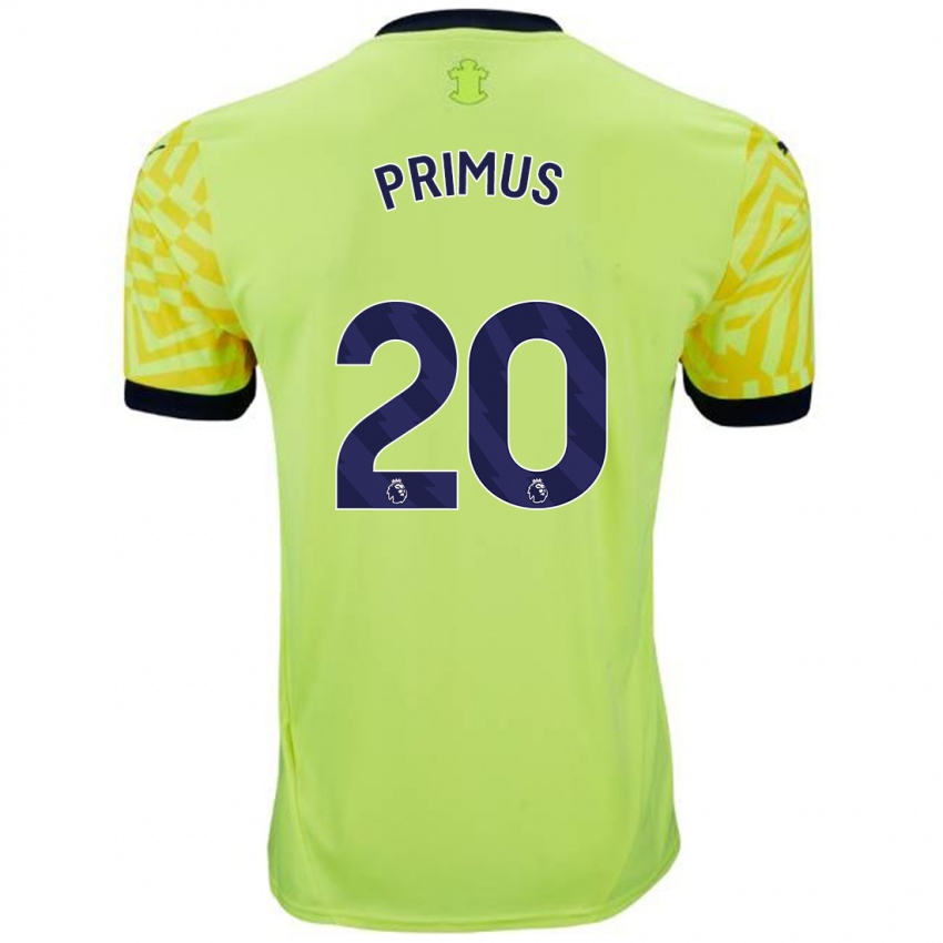 Homme Maillot Atlanta Primus #20 Jaune Tenues Extérieur 2024/25 T-Shirt Suisse