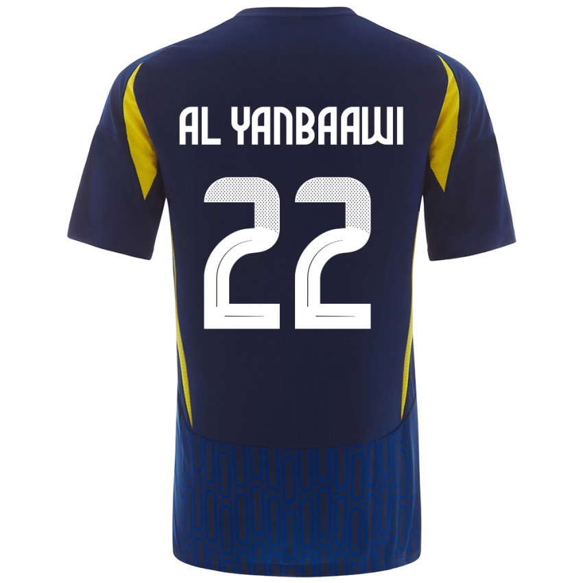 Herren Tahani Al-Yanbaawi #22 Blau Gelb Auswärtstrikot Trikot 2024/25 T-Shirt Schweiz