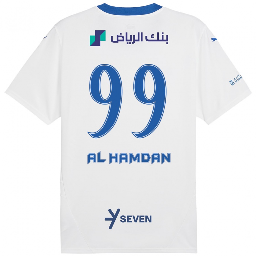 Herren Abdullah Al-Hamdan #99 Weiß Blau Auswärtstrikot Trikot 2024/25 T-Shirt Schweiz