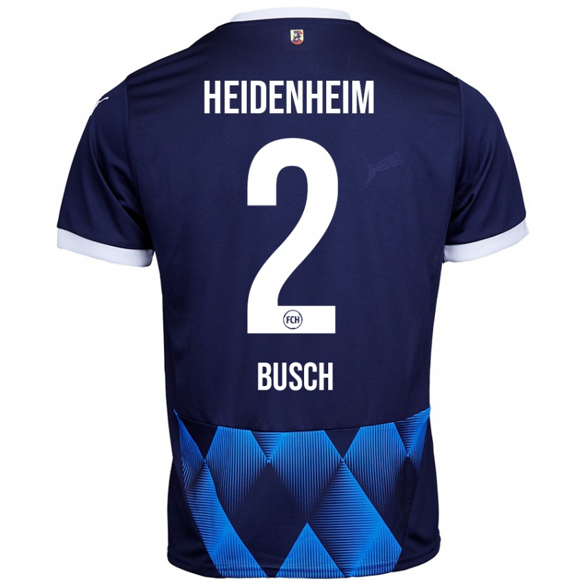 Herren Marnon Busch #2 Dunkel Marineblau Auswärtstrikot Trikot 2024/25 T-Shirt Schweiz