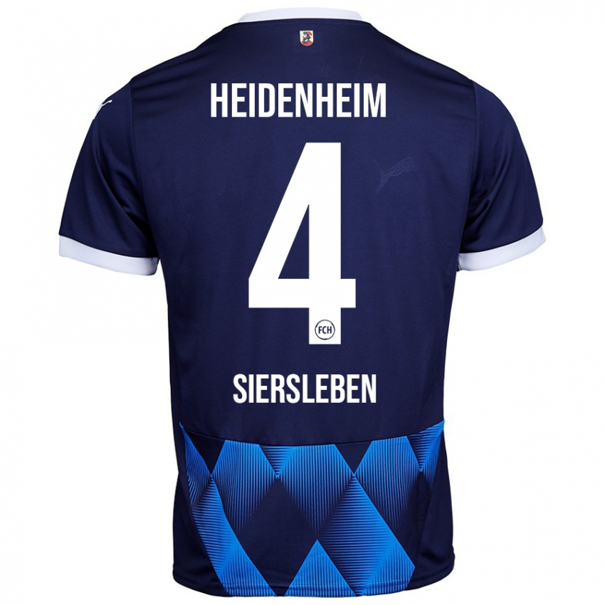 Herren Tim Siersleben #4 Dunkel Marineblau Auswärtstrikot Trikot 2024/25 T-Shirt Schweiz