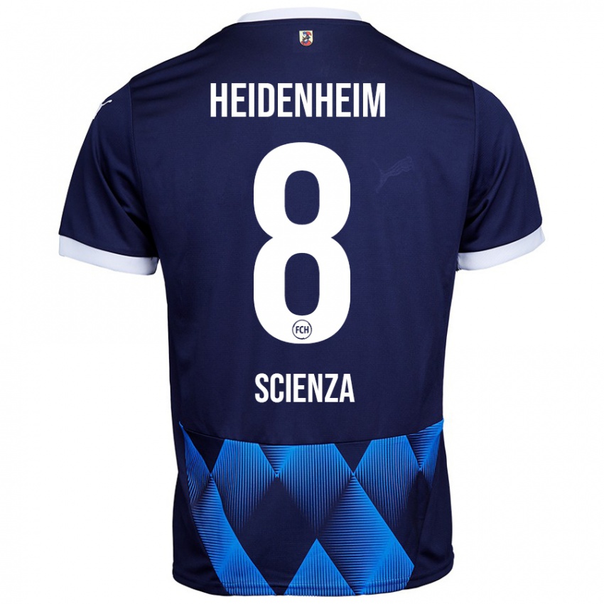 Herren Léo Scienza #8 Dunkel Marineblau Auswärtstrikot Trikot 2024/25 T-Shirt Schweiz