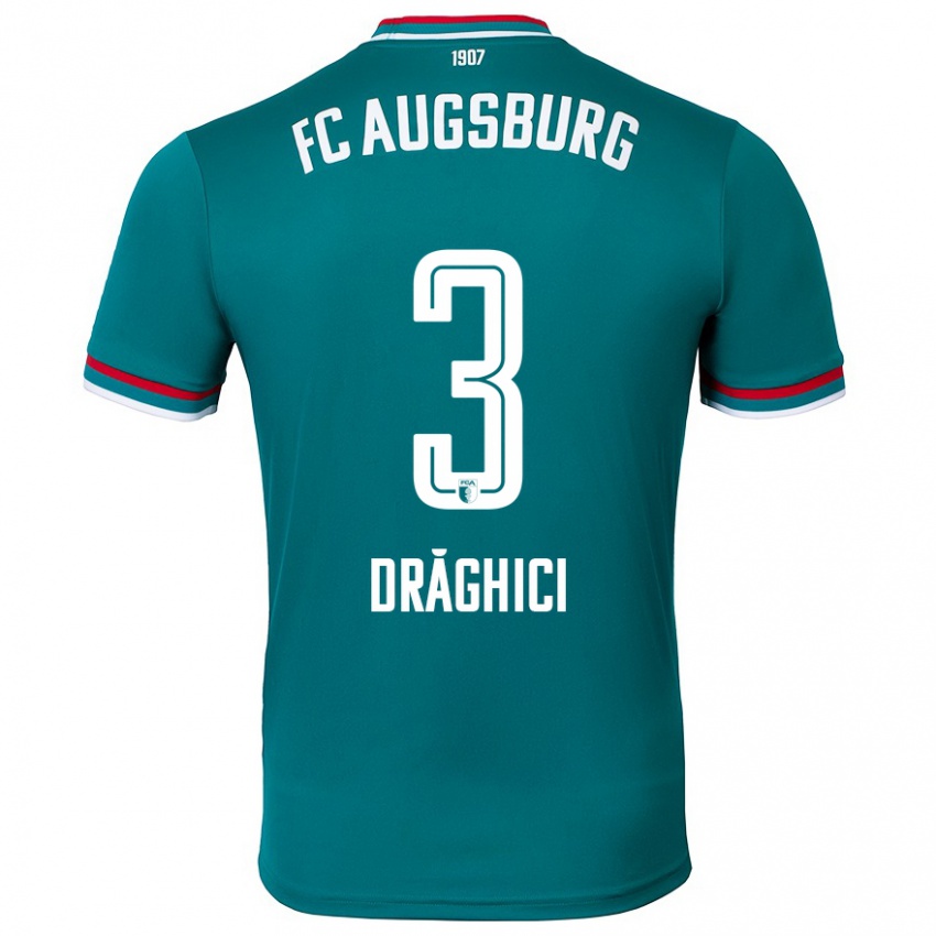 Herren Robert Drăghici #3 Dunkelgrün Auswärtstrikot Trikot 2024/25 T-Shirt Schweiz