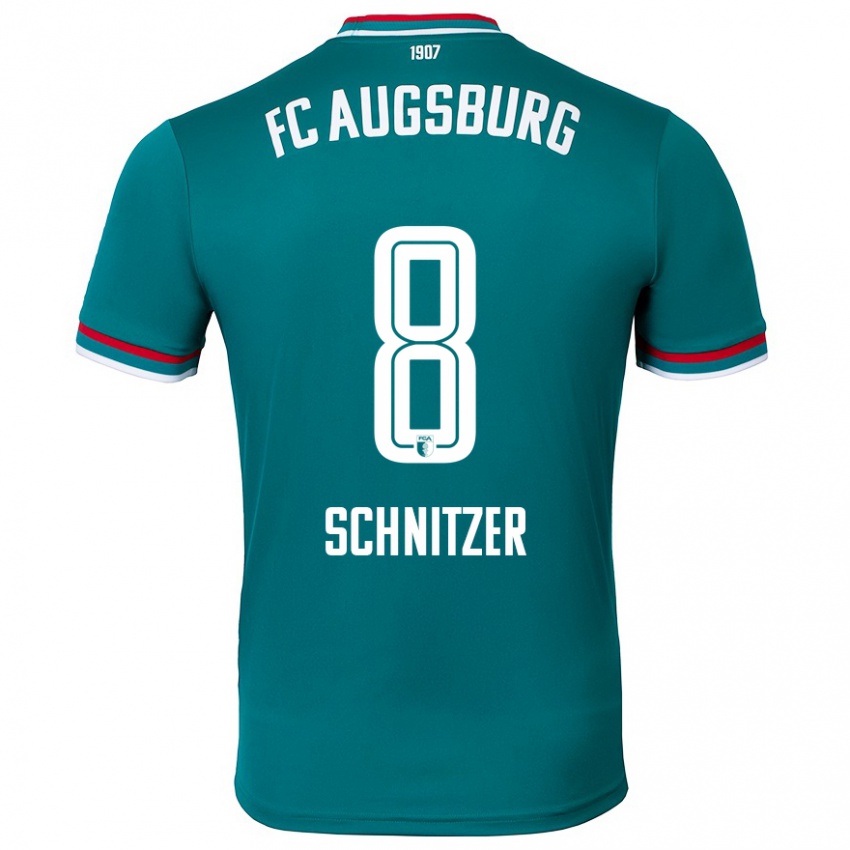 Herren Tim Schnitzer #8 Dunkelgrün Auswärtstrikot Trikot 2024/25 T-Shirt Schweiz