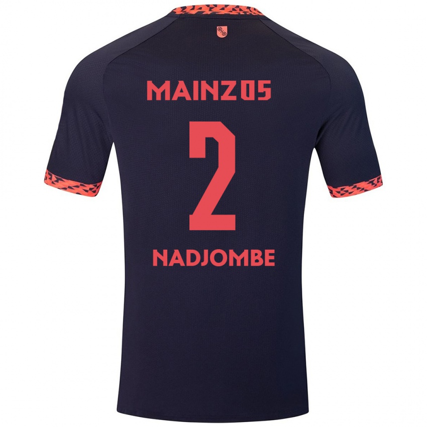 Homme Maillot Jean-Marie Nadjombe #2 Bleu Corail Rouge Tenues Extérieur 2024/25 T-Shirt Suisse