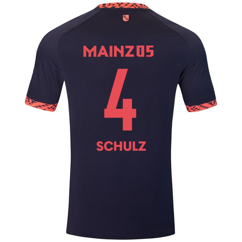 Homme Maillot Philipp Schulz #4 Bleu Corail Rouge Tenues Extérieur 2024/25 T-Shirt Suisse