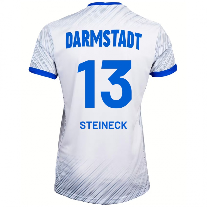 Herren Tom Steineck #13 Weiß Blau Auswärtstrikot Trikot 2024/25 T-Shirt Schweiz