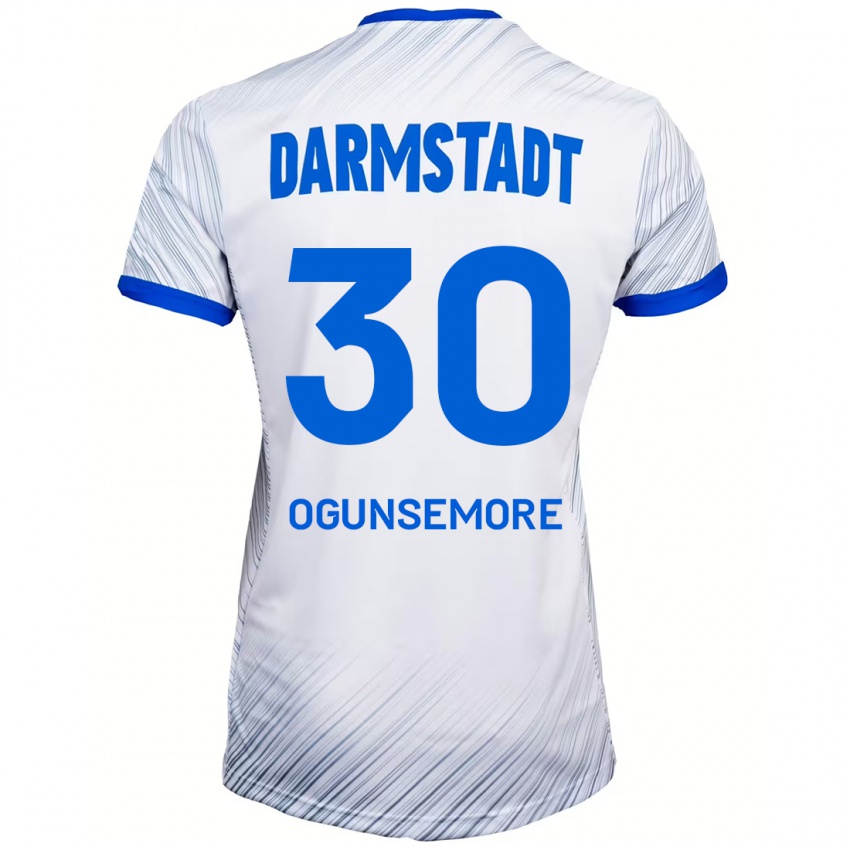 Herren Malakai Ogunsemore #30 Weiß Blau Auswärtstrikot Trikot 2024/25 T-Shirt Schweiz