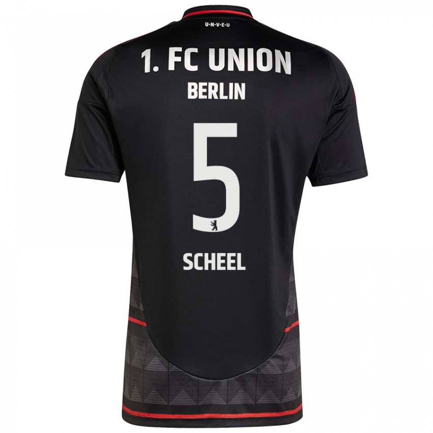 Herren Luca Scheel #5 Schwarz Auswärtstrikot Trikot 2024/25 T-Shirt Schweiz