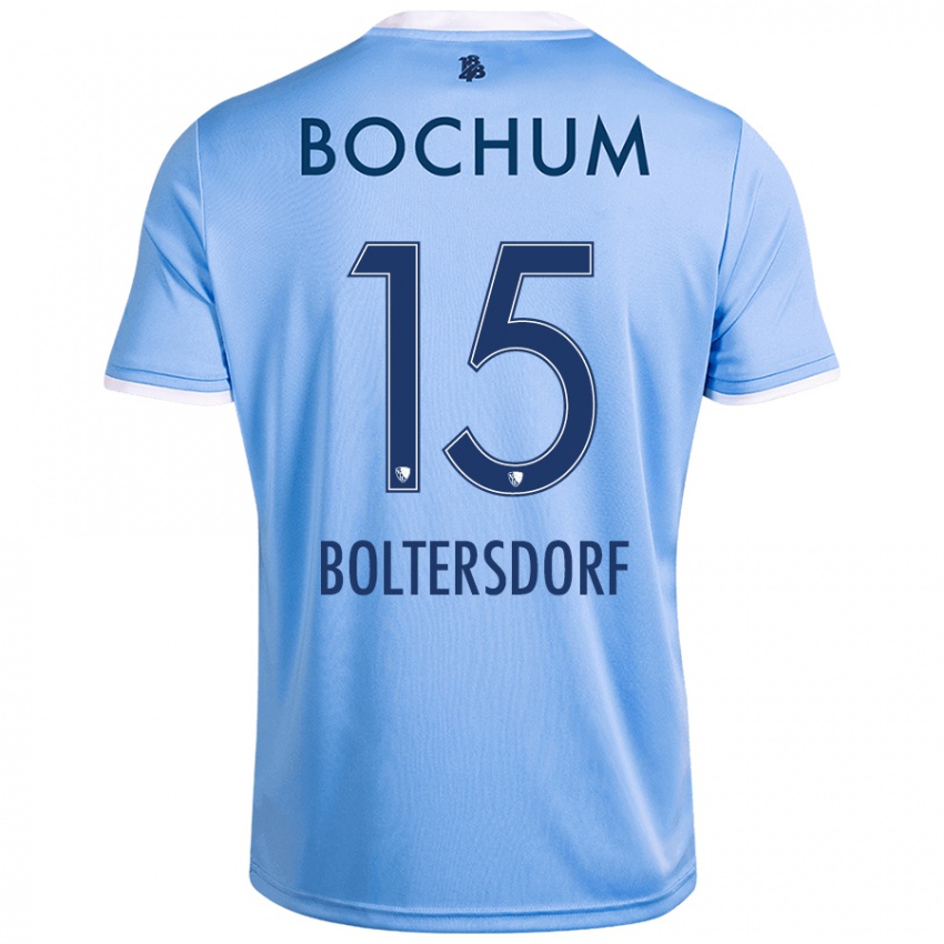 Herren Sebastian Boltersdorf #15 Himmelblau Auswärtstrikot Trikot 2024/25 T-Shirt Schweiz