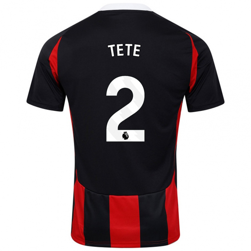 Homme Maillot Kenny Tete #2 Noir Rouge Tenues Extérieur 2024/25 T-Shirt Suisse