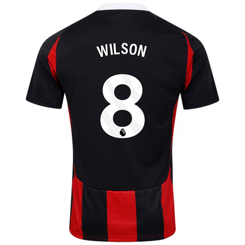 Homme Maillot Harry Wilson #8 Noir Rouge Tenues Extérieur 2024/25 T-Shirt Suisse