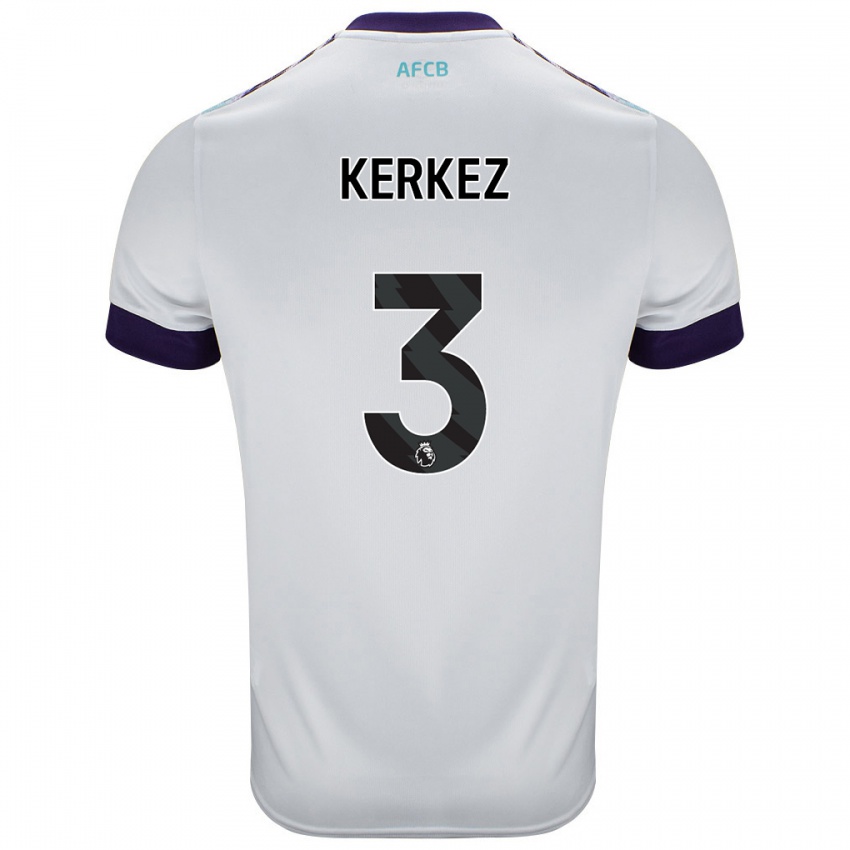 Herren Milos Kerkez #3 Weiß Grün Lila Auswärtstrikot Trikot 2024/25 T-Shirt Schweiz