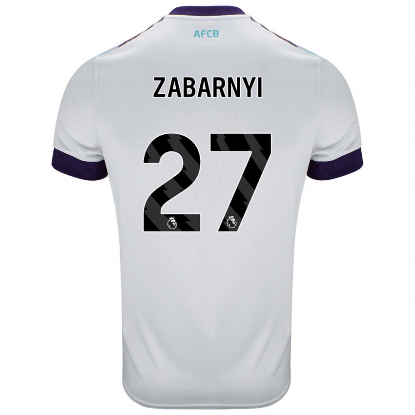 Herren Ilya Zabarnyi #27 Weiß Grün Lila Auswärtstrikot Trikot 2024/25 T-Shirt Schweiz