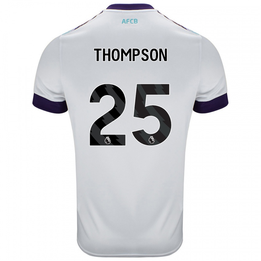 Herren Kenni Thompson #25 Weiß Grün Lila Auswärtstrikot Trikot 2024/25 T-Shirt Schweiz