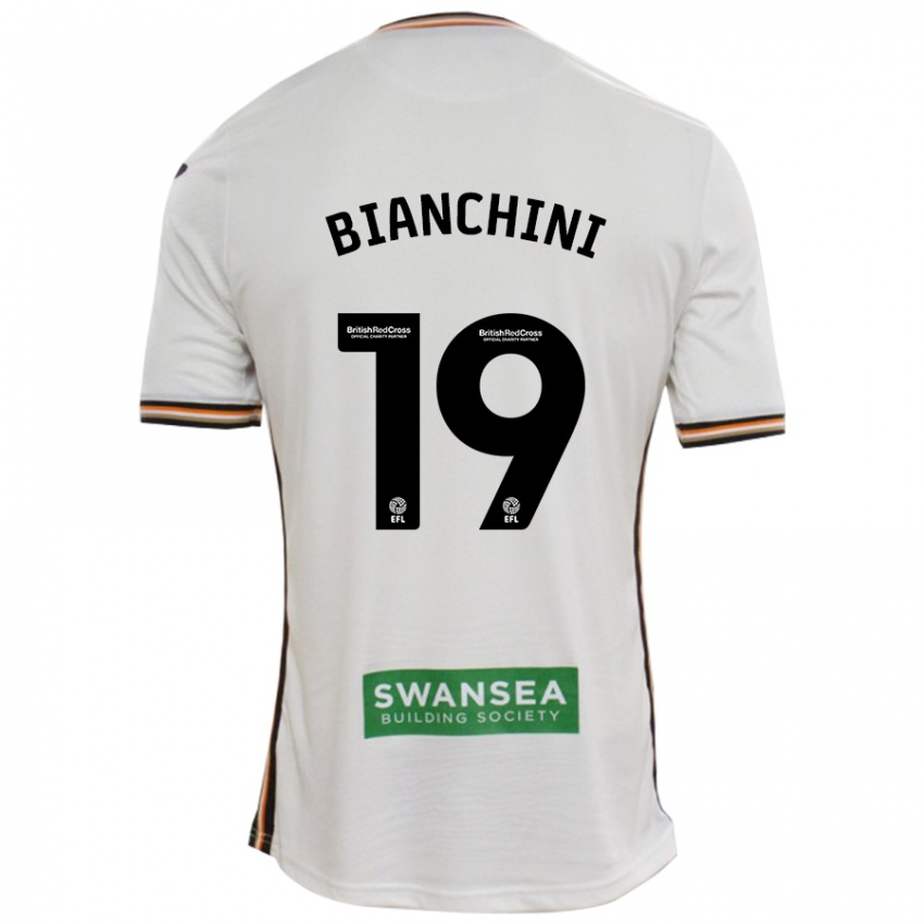 Femme Maillot Florian Bianchini #19 Blanc Tenues Domicile 2024/25 T-Shirt Suisse