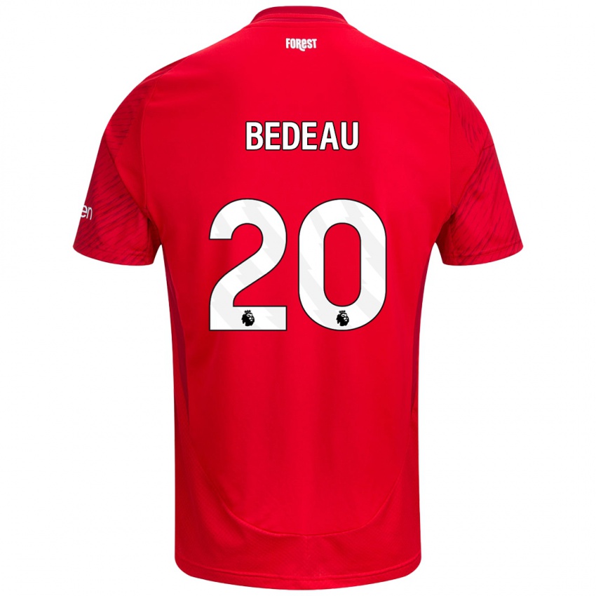 Femme Maillot Naomi Bedeau #20 Rouge Blanc Tenues Domicile 2024/25 T-Shirt Suisse