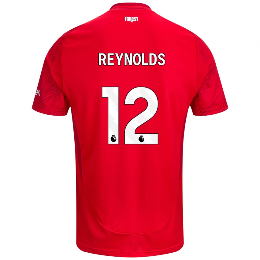 Damen Niamh Reynolds #12 Rot Weiß Heimtrikot Trikot 2024/25 T-Shirt Schweiz