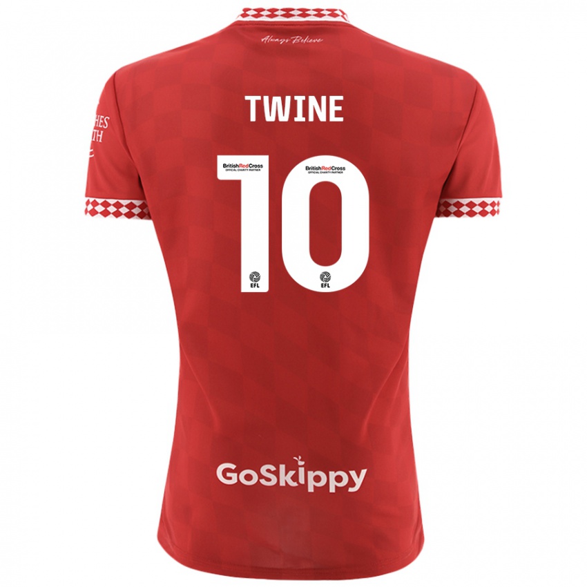 Femme Maillot Scott Twine #10 Rouge Tenues Domicile 2024/25 T-Shirt Suisse