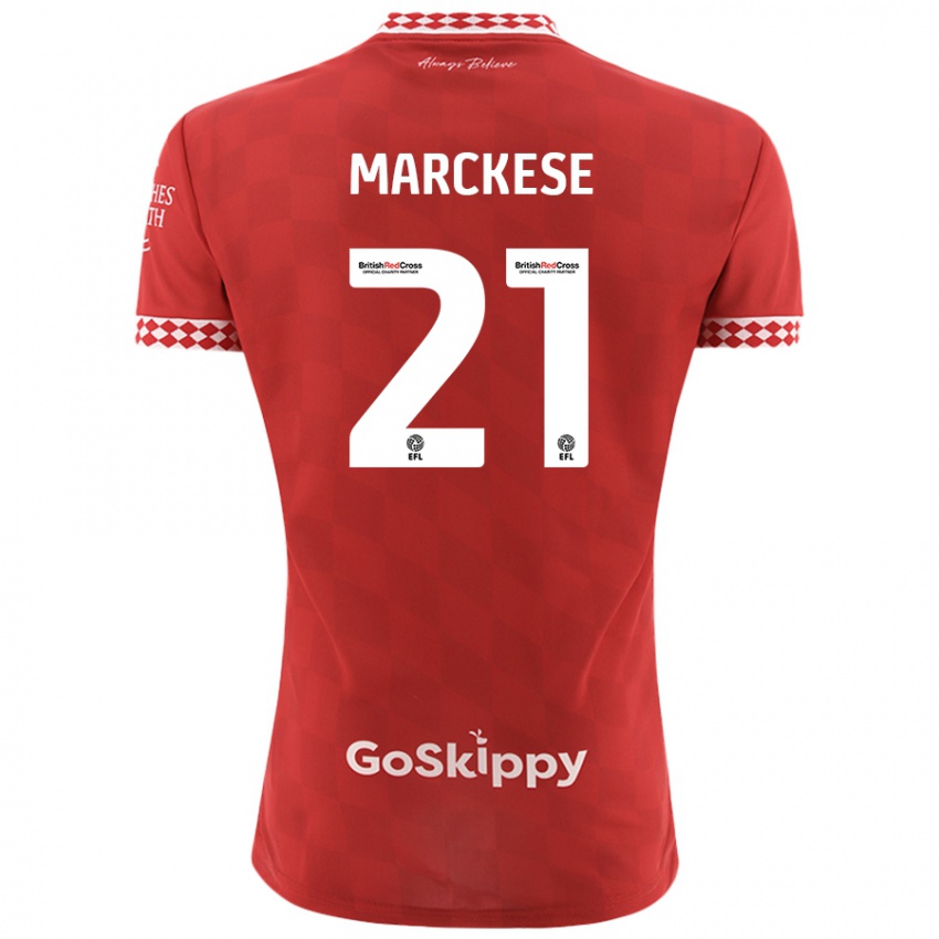 Femme Maillot Kaylan Marckese #21 Rouge Tenues Domicile 2024/25 T-Shirt Suisse