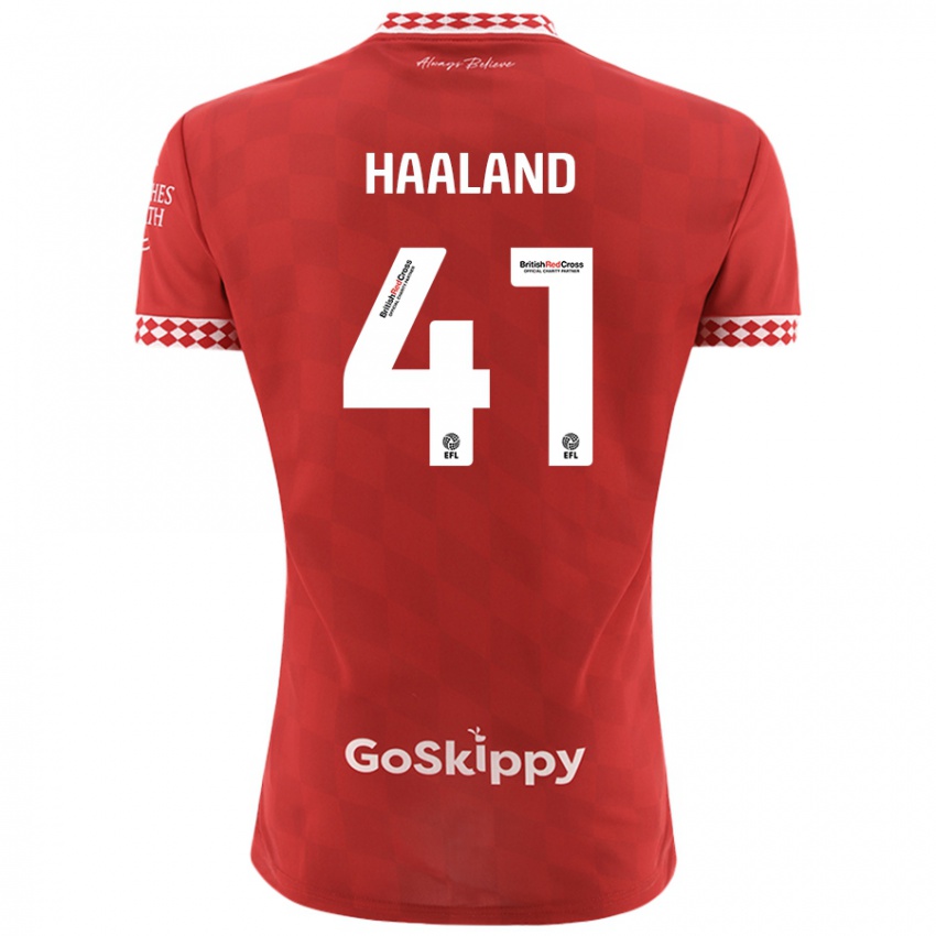 Femme Maillot Benedicte Haaland #41 Rouge Tenues Domicile 2024/25 T-Shirt Suisse