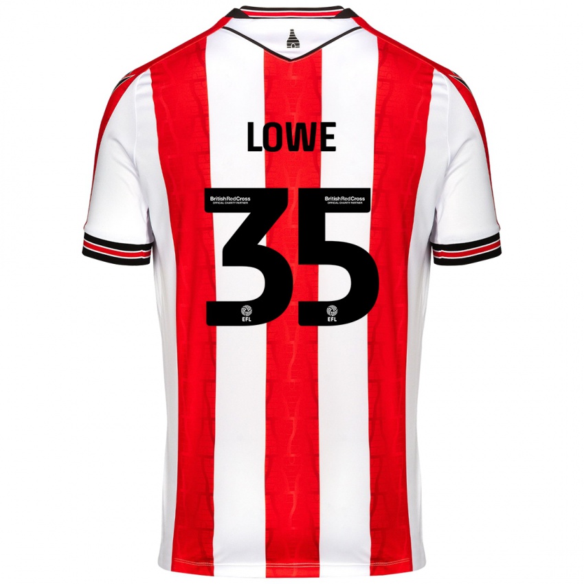 Femme Maillot Nathan Lowe #35 Rouge Blanc Tenues Domicile 2024/25 T-Shirt Suisse