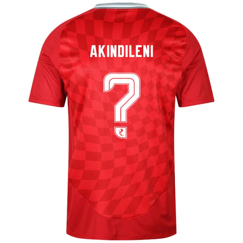 Femme Maillot Timothy Akindileni #0 Rouge Tenues Domicile 2024/25 T-Shirt Suisse