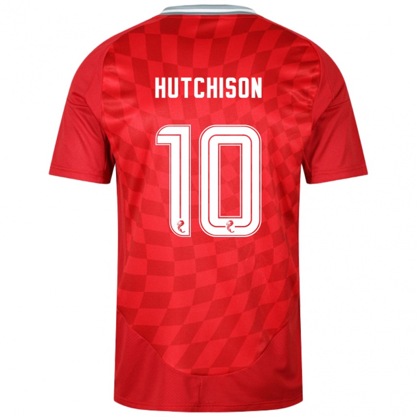 Femme Maillot Bayley Hutchison #10 Rouge Tenues Domicile 2024/25 T-Shirt Suisse