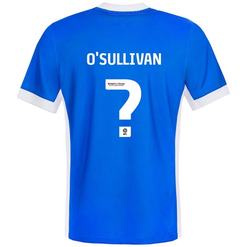 Femme Maillot William O'sullivan #0 Bleu Blanc Tenues Domicile 2024/25 T-Shirt Suisse