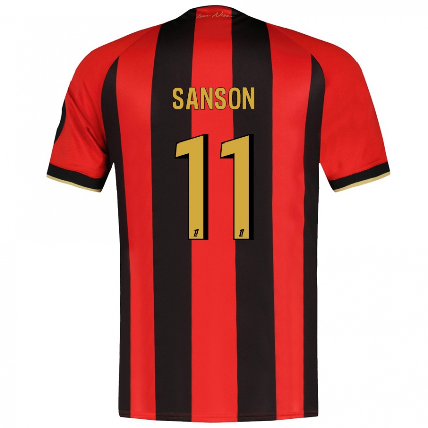 Damen Morgan Sanson #11 Rot Schwarz Heimtrikot Trikot 2024/25 T-Shirt Schweiz