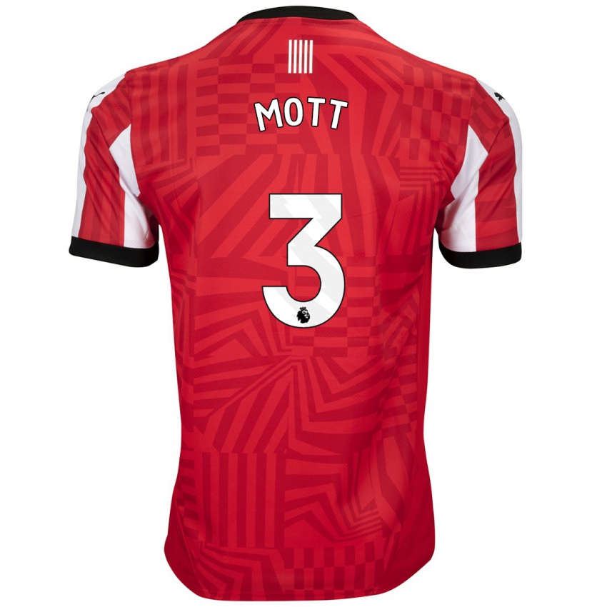 Damen Millicent Mott #3 Rot Weiß Heimtrikot Trikot 2024/25 T-Shirt Schweiz