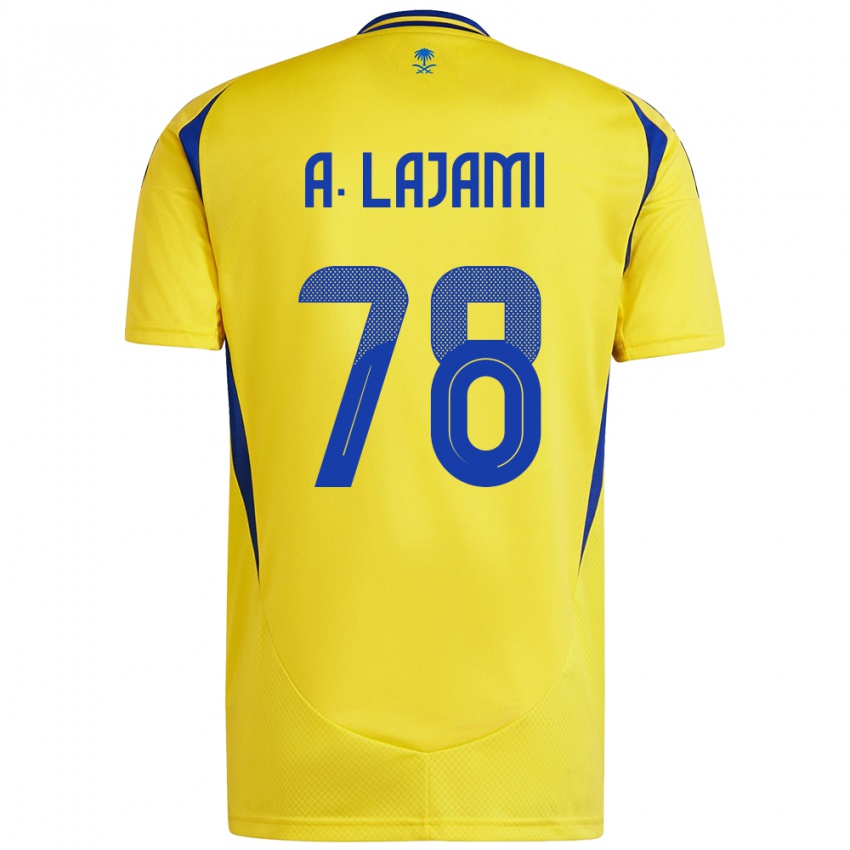 Femme Maillot Ali Lajami #78 Jaune Bleu Tenues Domicile 2024/25 T-Shirt Suisse