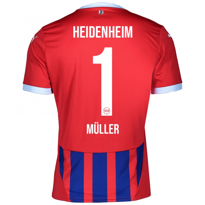 Damen Kevin Müller #1 Rot Blau Heimtrikot Trikot 2024/25 T-Shirt Schweiz