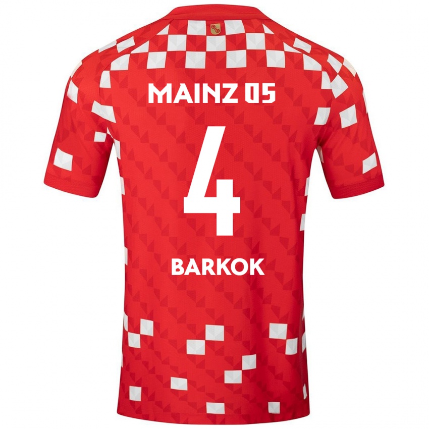 Damen Aymen Barkok #4 Weiß Rot Heimtrikot Trikot 2024/25 T-Shirt Schweiz