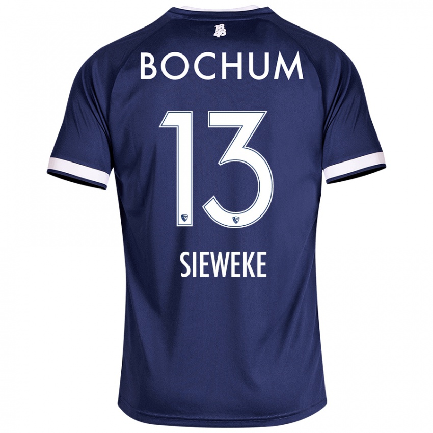 Damen Henri Sieweke #13 Dunkelblau Heimtrikot Trikot 2024/25 T-Shirt Schweiz