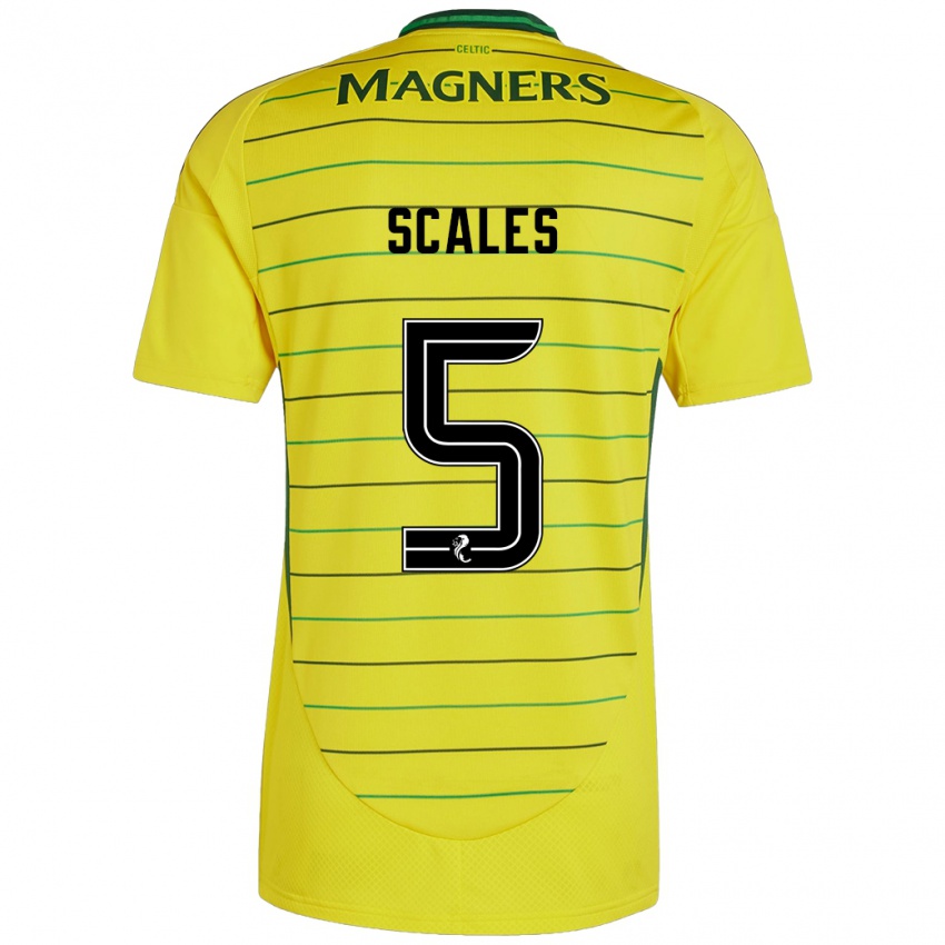 Damen Liam Scales #5 Gelb Auswärtstrikot Trikot 2024/25 T-Shirt Schweiz